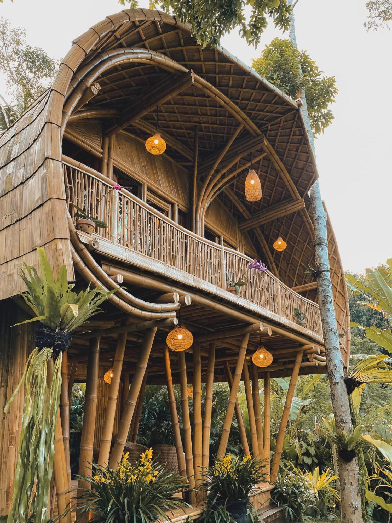 Alamvaya Bali Bamboo House Villa Sidemen  Eksteriør billede