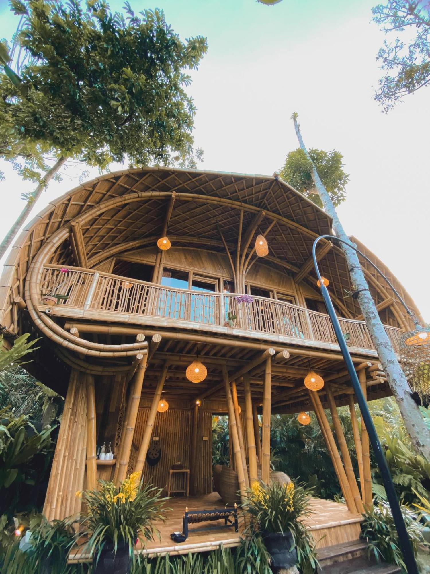 Alamvaya Bali Bamboo House Villa Sidemen  Eksteriør billede