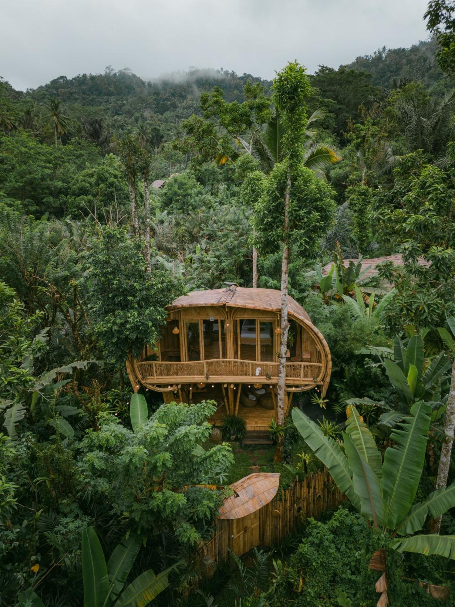 Alamvaya Bali Bamboo House Villa Sidemen  Eksteriør billede