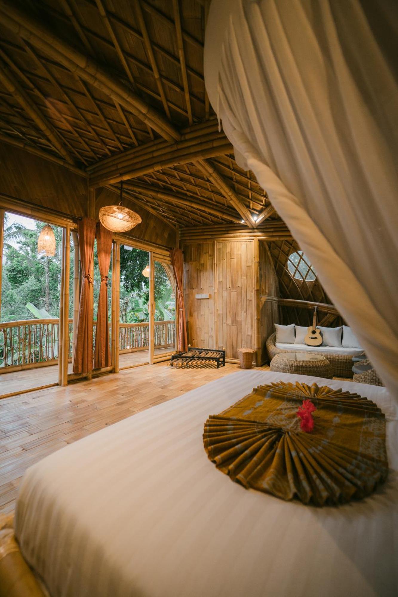 Alamvaya Bali Bamboo House Villa Sidemen  Eksteriør billede