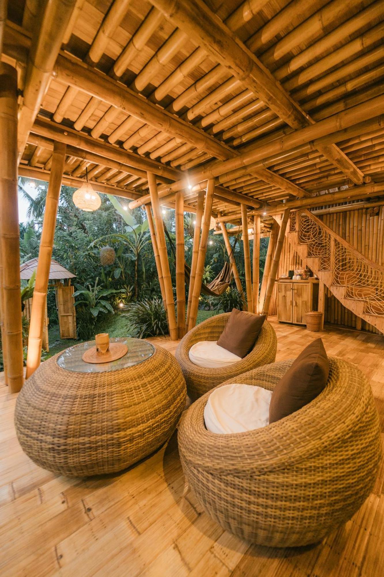 Alamvaya Bali Bamboo House Villa Sidemen  Eksteriør billede